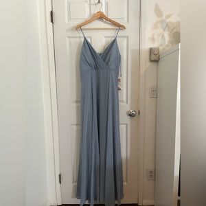 Birdy grey dusty blue bridesmaid dress